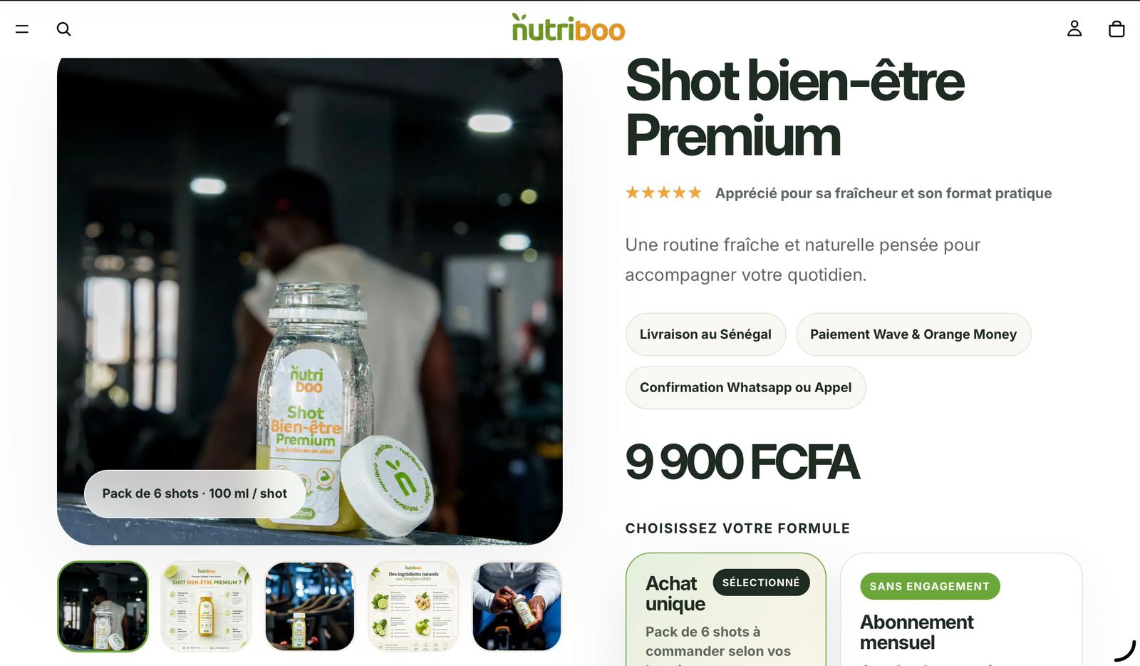 Page produit Nutriboo